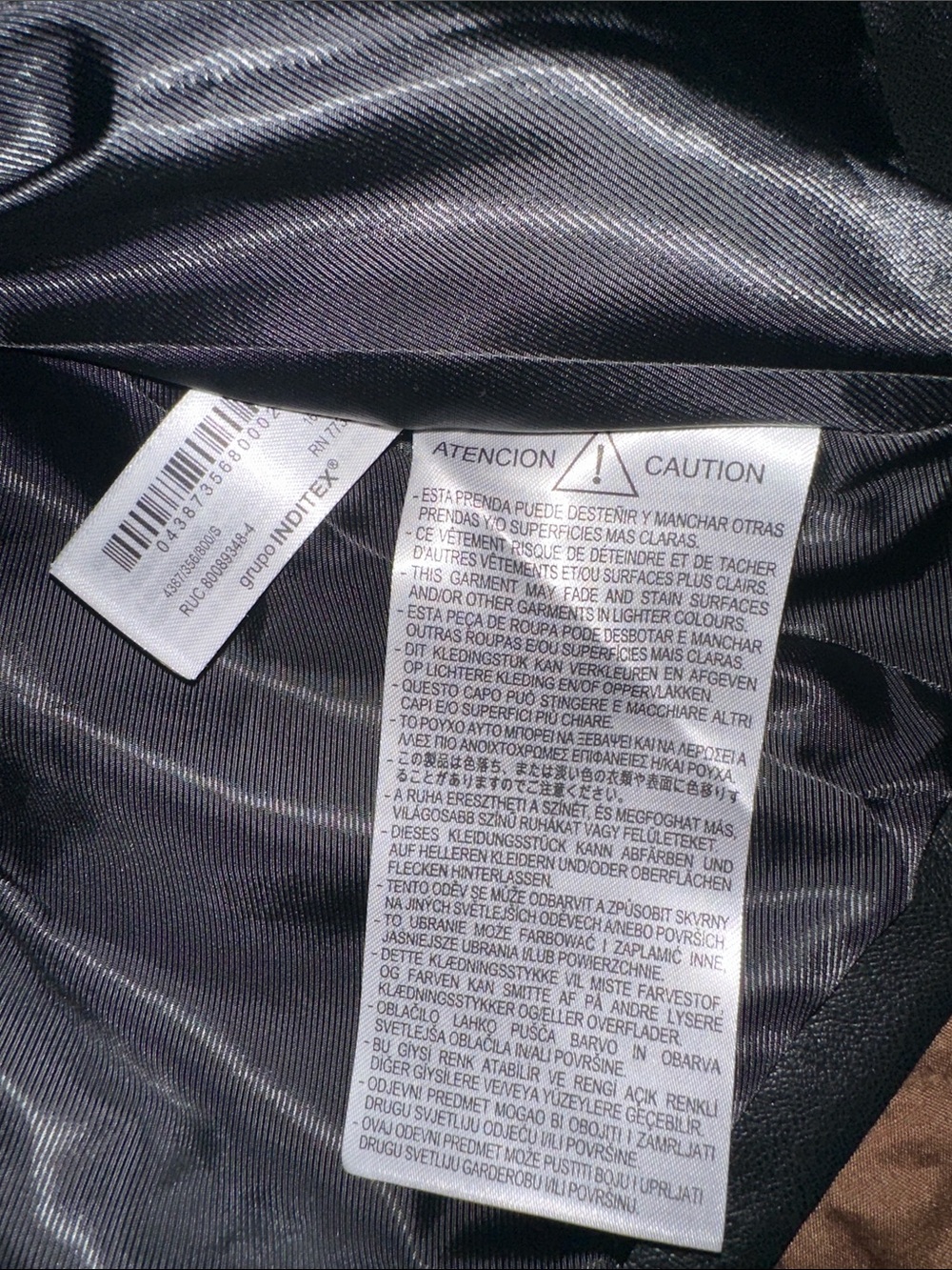 Zara Black Faux Leather Cinch-Waist Jacket - Picture 2 of 4